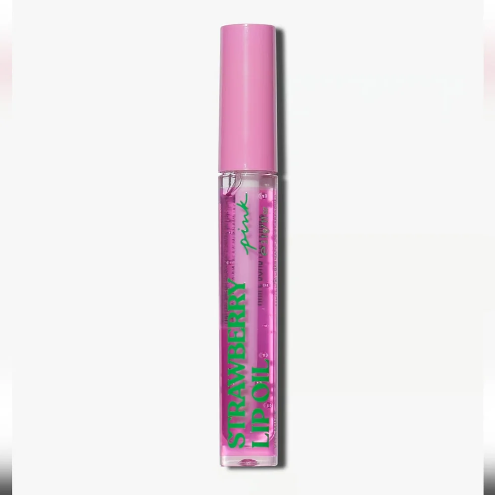 PINK VS Strawberry Lip Oil 🍓✨ Limited Edition 🆕